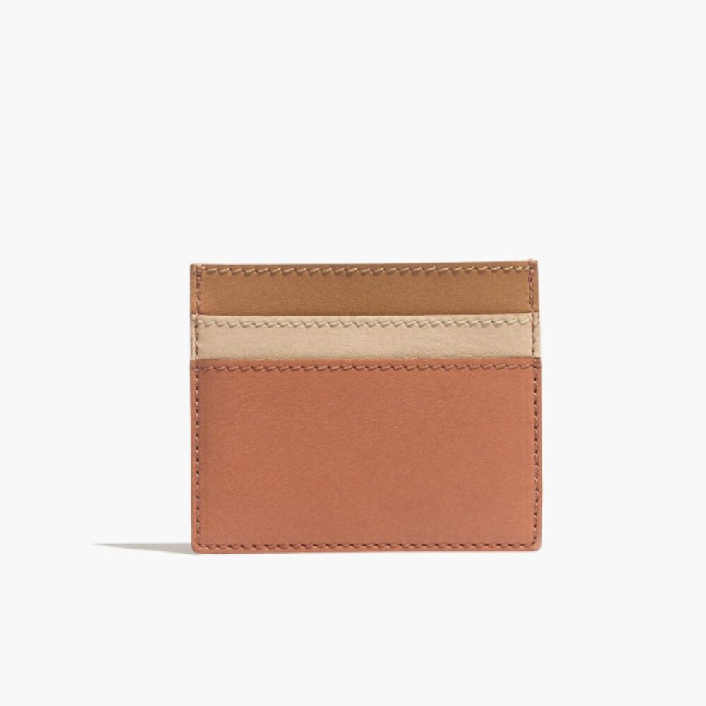 Madewell The Leather Card Case: Colorblock Edition (NEW, never used)